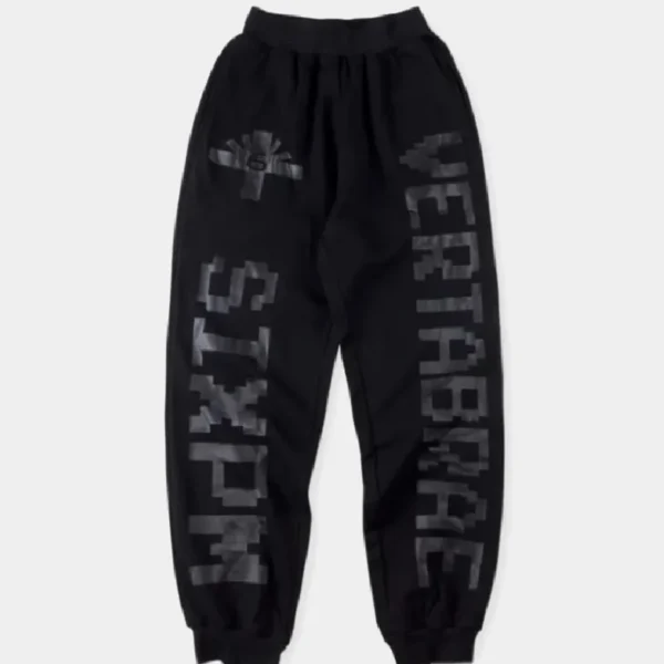 Vertabrae Double Logo Sweatpants Black