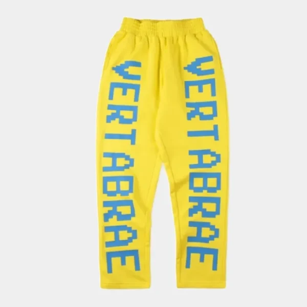 Vertabrae Double Logo Sweatpants Yellow