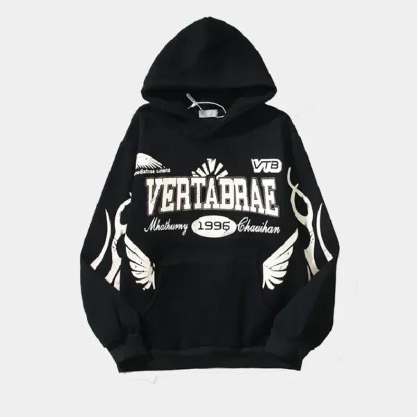 Vertabrae Logo Hoodie Black (2)