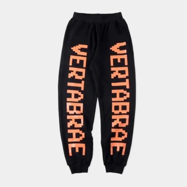 Vertabrae Logo Sweatpants Black/Orange